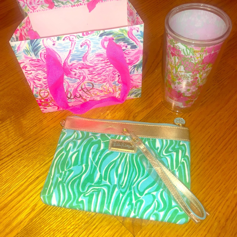 Lilly GWP wristlet wallet with free gift bag!